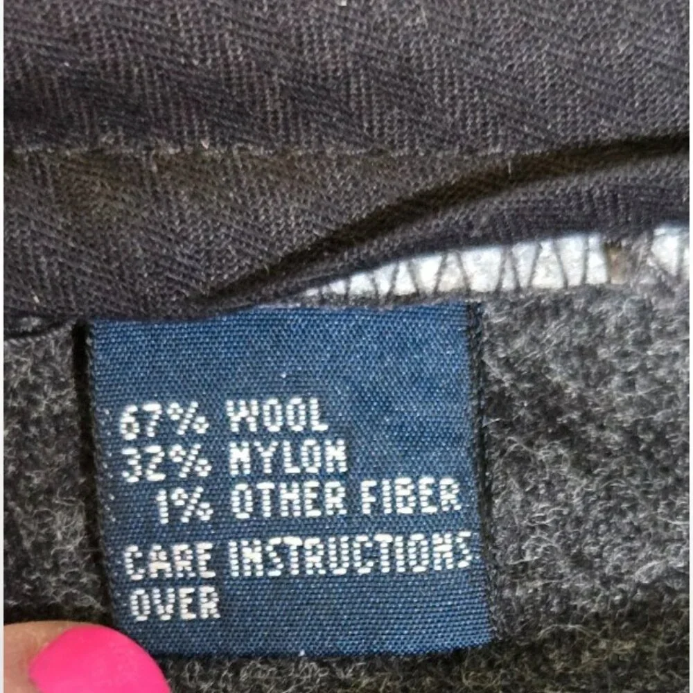 Polo by Ralph Lauren Size 34/32 Men's Dress Pants Wool Flannel Dark Gray - Picture 4 of 8